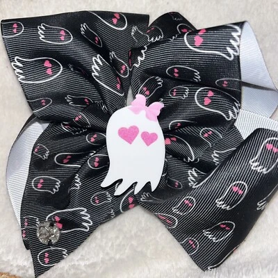 JoJo Siwa Halloween Large Bow Navy With Ghosts Worn Once - Image 1 of 3