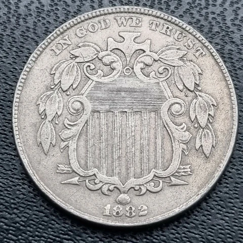 1882 Shield Nickel 5c Better Grade XF - AU #41447 Cover