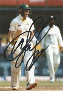CRICKET AUSTRALIANO: FOTO DEL SIGLO DE PRUEBA FIRMADA POR MARNUS LABUSCHAGNE 6x4 + certificado de autenticidad *cenizas* - Imagen 1 de 1