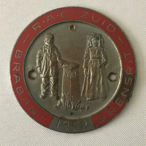 1952 RAC Zuid Brabant Grensrit Dutch Car Club Rally Rallye Participant Badge  - Picture 1 of 7