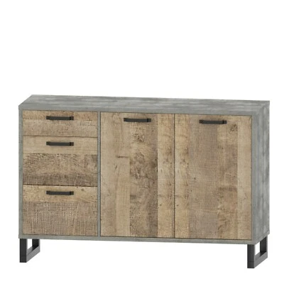 Modern industrial design sideboard with 3 drawers and 2 doors - Image 1 of 2