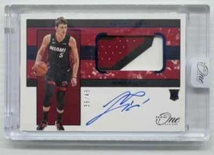 2022-23 Panini One And One Nikola Jovic Blue Rookie Patch Auto RC #36/49 Heat - Picture 1 of 2