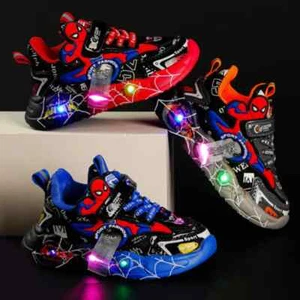 Scarpe bambini Luci Spiderman Led Sport Sneakers LAMPEGGIANTI bimbi - Foto 1 di 12