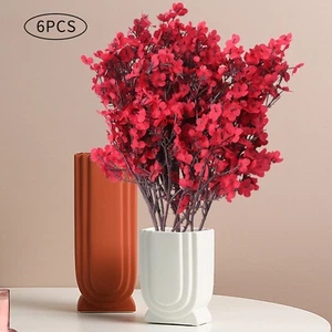 Artificial Flowers 6 Bundle European Fake Silk Plants Wedding Party DIY Decor - Picture 1 of 8