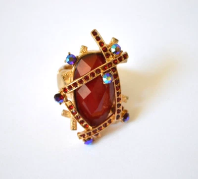 Nuevo Anillo Ajustable RACHEL ROY Anillo Joyado Talla 7-9 Foto 1 de 3