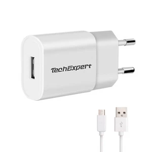 Ladegerät Für USB Weiß + USB Kabel 1m für Liseuse Elektronik Kindle - Bild 1 von 2