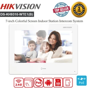 Hikvision DS-KH9310-WTE1(B) 7" Monitor Video Doorbell Apartment Intercom System - Picture 1 of 7
