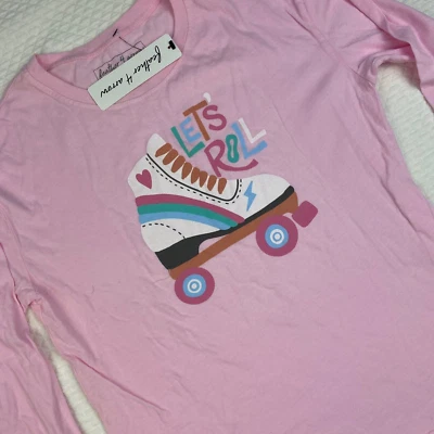 Feather 4 Arrow Long Sleeve Top Shirt Girls Size 10 Pink Let's Roll Skate $35 - Image 1 of 4
