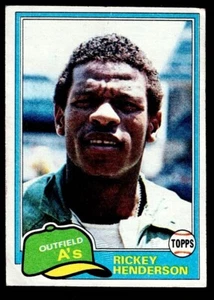 1981 Topps #261 Rickey Henderson Hof, Oakland Athletics - grado inferior - Imagen 1 de 2