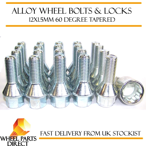 Wheel Bolts & Locks (16+4) 12x1.5 Nuts for Vauxhall Astra (5 Stud) [G] 98-04 - Image 1 of 1