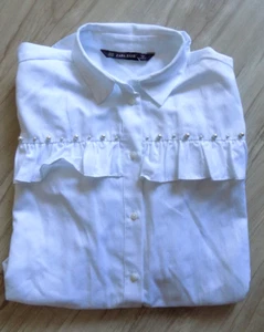 Camisa perla para mujer Zara talla XS - Imagen 1 de 6