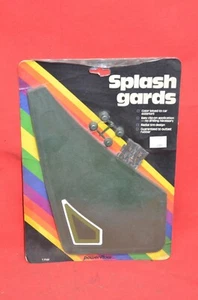 Vintage Powerflow Splash Mud Guards Flaps GREEN Pair NOS Retro Guard w/ Clips - Picture 1 of 8