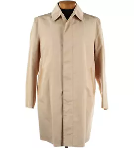 Werner Scherer by Hettabretz Silk Top Coat w/ Ostrich Details 52 (~ L US) In Tan - Picture 1 of 15