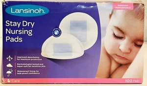 Lansinoh Stay Dry Disposable Nursing Pads, Soft and Super Absorbent Breast Pads - Picture 1 of 2