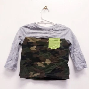 Old Navy Boys camo/gray  Long Sleeve Crew Neck Sweater Size 12-18 M long Sleeve  - Picture 1 of 7