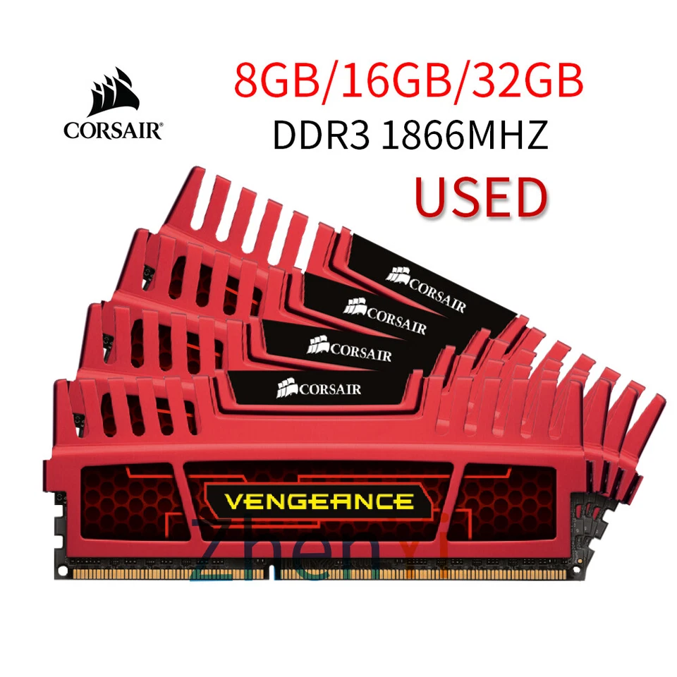 32GB 16GB 8GB 1866MHz DDR3 PC3-14900 CL10 Desktop Memory Corsair Vengeance LOT - Image 1 of 4