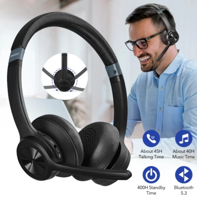 Mpow Bluetooth Headset Wireless Laptop Headphones with Noise Cancelling Mic AUS - image 1 of 4