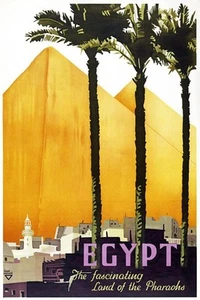 TX262 Vintage 1930's Egypt Land Of The Pharaohs Travel Poster A1/A2/A3/A4 - Picture 1 of 1