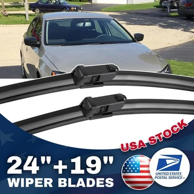 Front Windshield Wiper Blades For VOLKSWAGEN CC 13-17 JETTA 11-18 PASSAT 12-21 - Image 1 of 4