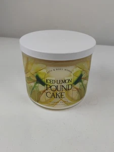 Vela perfumada para pastel de limón helado Bath & Body Works 14,5 oz 3 mechas grandes NUEVA - Imagen 1 de 5