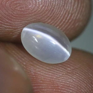 1,33 Cts_Grande Linea Affilata Accurata_100% Naturale Bianco Sillimanite Occhio di Gatto - Foto 1 di 3