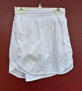 Lululemon Hotty Hot Tennis Skirt 0 Solid White Built In Shorts - Picture 1 of 6