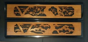 Vintage japanische Ranma Riegel Platten 2er Set dekorative Holzschnitzerei gebraucht - Bild 1 von 4