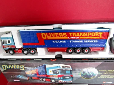 Corgi CC12937 Scania Topline Curtainside Olivers Haulage ,  Sights & Sounds New - Image 1 of 4
