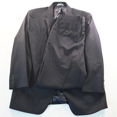 Jhane Barnes 42R 36x32 Navy Blue 100% Wool Mens Jacket Pants Suit - Image 1 of 4