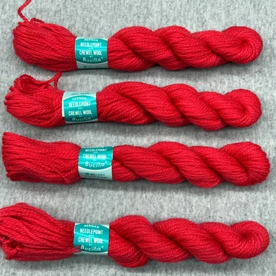 Bucilla Lot Of 4 Persian Needlepoint + Crewel 100% Virgin Wool Yarn Color # 91 - Image 1 of 4