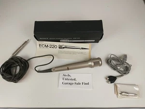 Untested Sony ECM-220 Electret Condenser Microphone with Case - Picture 1 of 5