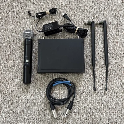 Shure SLX4 Receiver w/ SM58 SLX2 Wireless Microphone System - Image 1 of 4