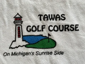 Vintage TAWAS Golfplatz Handtuch Michigan's Sunrise Side LEUCHTTURM Profi - Bild 1 von 7
