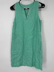 Neu ohne Etikett Tommy Bahama Leinen V-Ausschnitt Etuikleid türkis blau XS - Bild 1 von 3