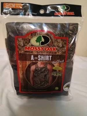 Mossy Oak Camo A-Shirt Tank Undershirt, Size S/CH, 2-Pack, Free Shipping - Image 1 of 4
