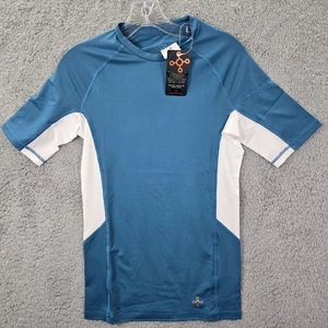 Tommie Copper Men's Compression Raglan Blue Lycra Spandex Copper T=Shirt Size S - Picture 1 of 13