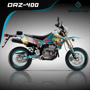 Drz 400sm 400s 400  kit decals graphics Suzuki Stickers Supermoto Custom Retro - Picture 1 of 4