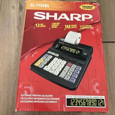 Sharp Printing Calculator EL-1192BL  Electronic Calculator NEW IN BOX NIB - Image 1 of 3