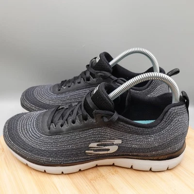 Zapatos Skechers para mujer 8,5 Strech Knit suela flexible 2,0 gris espuma viscoelástica refrigerada por aire Foto 1 de 4