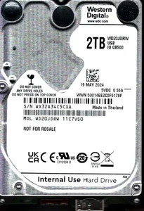 WD20JDRW-11C7VS0 S/N: WX32A WESTERN DIGITAL 2TB THAILAND MAY 2024 - Picture 1 of 2