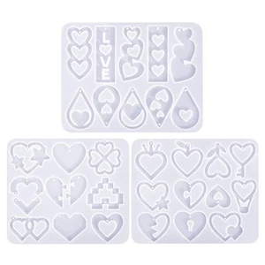 Elegant Heart shaped Dangle Earrings Mold for DIY Crystal Pendant - Bild 1 von 11