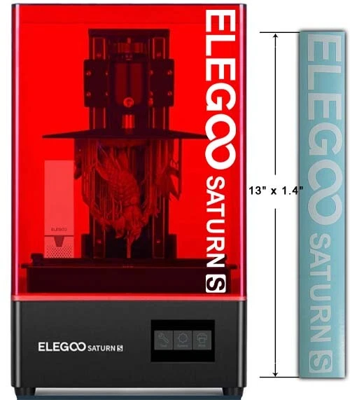 Elegoo Saturn S white vinyl sticker Foto 1 de 1