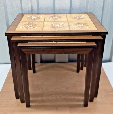 Vintage Glargarrd Mobler Danish Mid Century Nest Of Occasional Tables Teak - Image 1 of 4