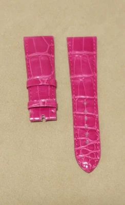 Correa de reloj Chopard Swiss Auténtica OEM Rosa Correa de cocodrilo 2 piezas 22 mm Nueva Foto 1 de 4