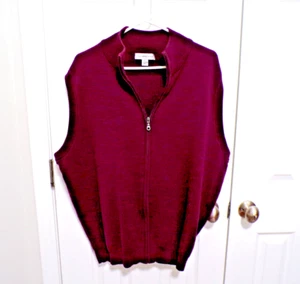 Cypress Links Men's Sweater Vest Vintage Full Zip Front Marroon  Size XL - Picture 1 of 4