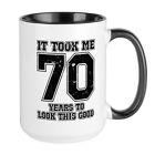 CafePress This Is What 70 And Aweso Large Mug (163033813)