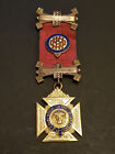 Vintage 1966 Hallmarked Silver Gilt Masonic RAOB Order of Buffaloes Jewel Medal
