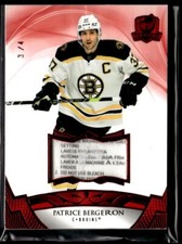2021-22 Upper Deck The Cup Laundry Tag Patrice Bergeron 4/4 #37