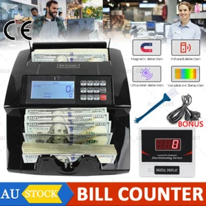 Auto Money Bill Counter Counting Machine Australia Notes with UV MG IR Detector - Picture 1 of 12