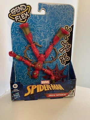 Figura de acción Marvel Spider-Man Bend and Flex Iron Spider, flexible de 6 pulgadas Foto 1 de 3